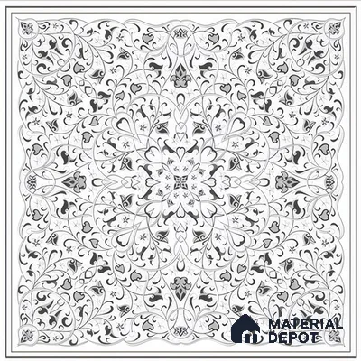Moroccans Wall & Floor Tile TL 07247 Eternal Bloom 1 ft x 1 ft Ceramic Matte Finish - 9 mm  | 2 mm Spacer is Mandatory | Suitable For Bathroom, Kitchen, Dining Area | Please Expect a Slight Variation of Pattern (Sample)